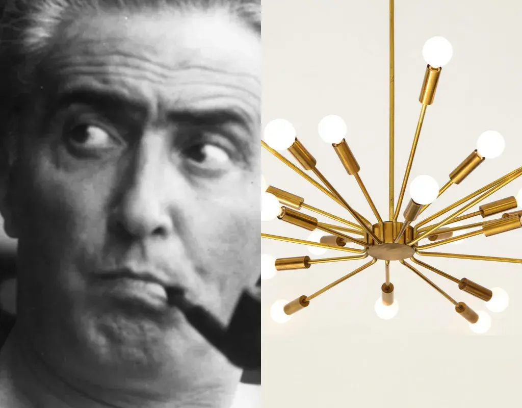 Cover foto voor Sputnik-kroonluchter en ontwerper Gino Sarfatti