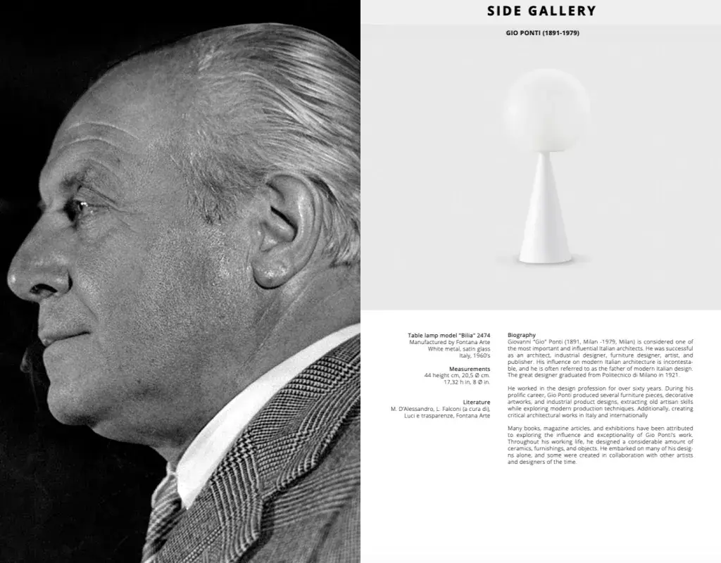 Cover foto voor Bilia Tafellamp van ontwerper Gio Ponti